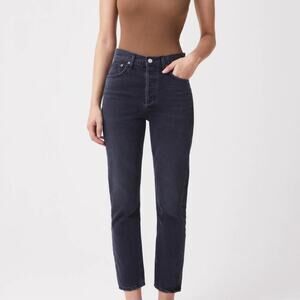 AGOLDE Riley Jeans in Black (Size 24)